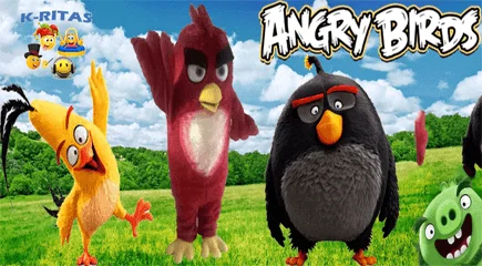 Red Angry Birds Para Fiestas Infantiles